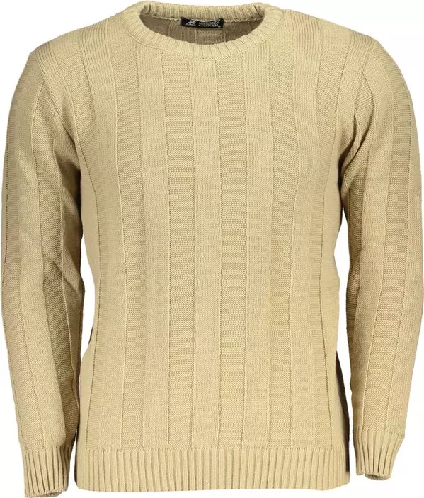 Beige Acrylic Men Sweater