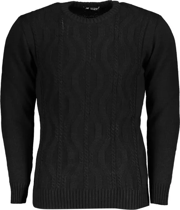 Black Acrylic Men Sweater