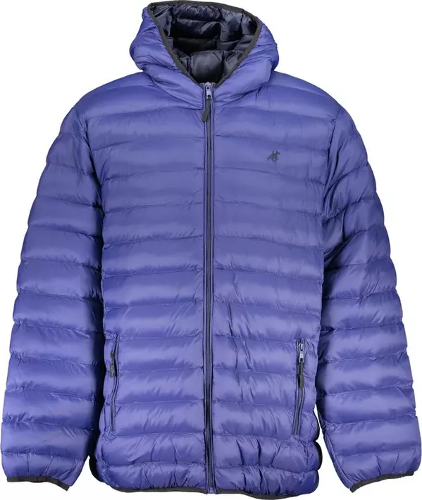 Blu Polyester Men Jacket