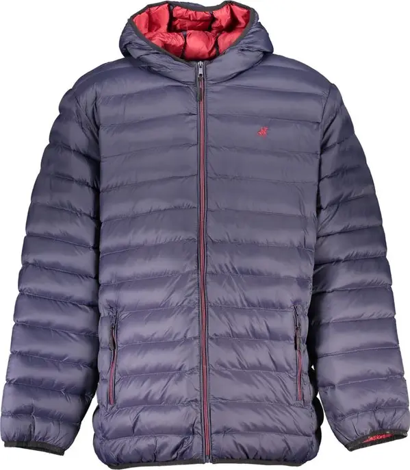 Blue Polyester Men's Jacket