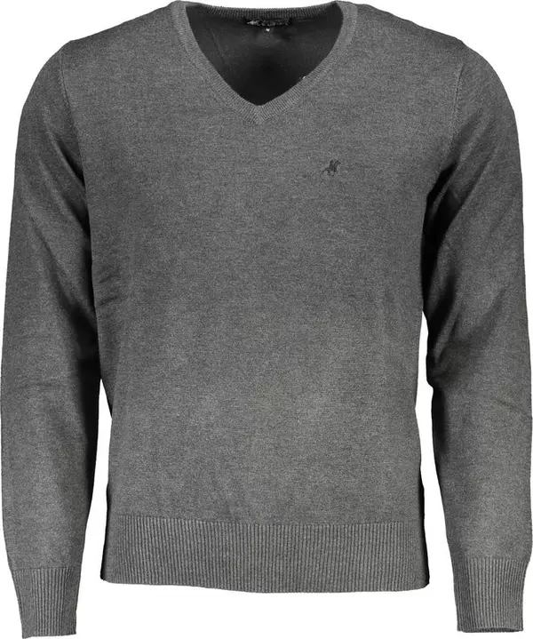 Gray Viscosa Mens Sweater