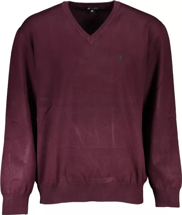 Red Viscosa Men Sweater