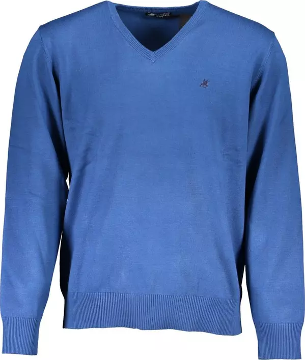 Blu Viscosa Uomo Maglia