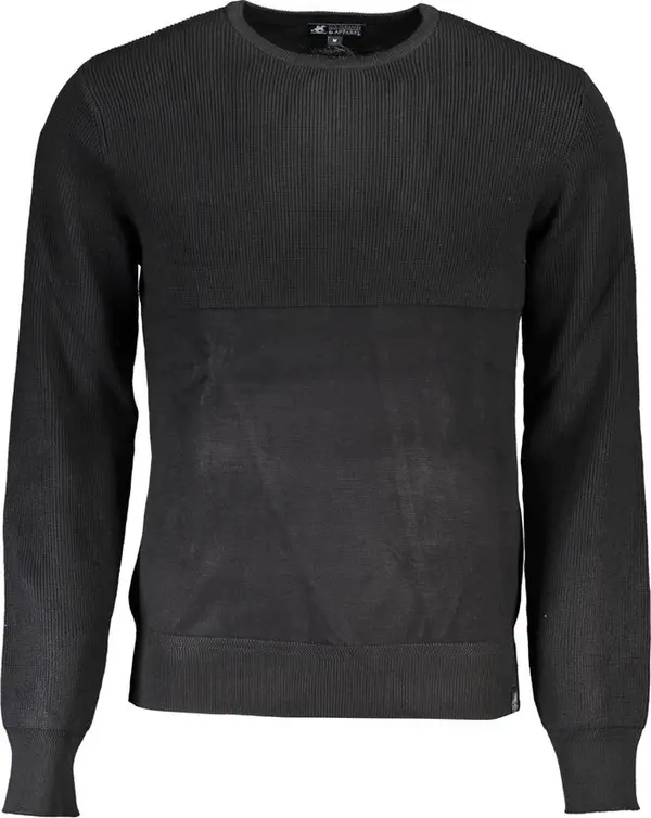 Black Viscosa Mens Sweater