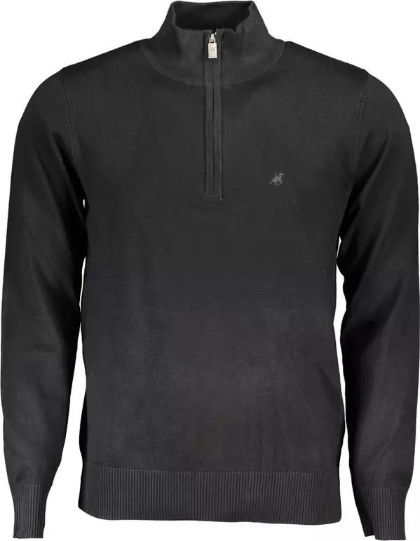 Black Viscose Men's Sweater