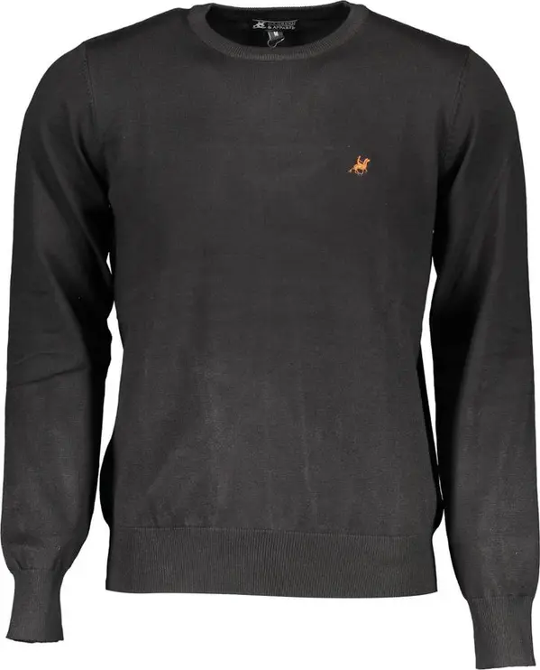 Black Viscosa Men Sweater