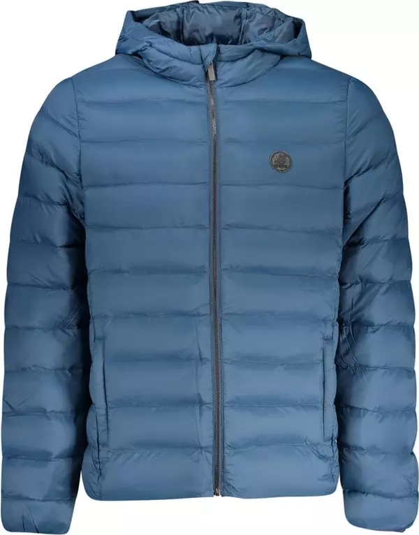 Blue Polyester Men's Jacket
