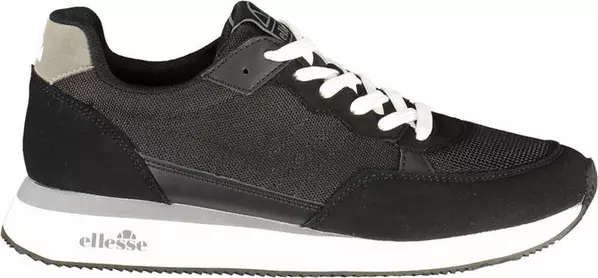 Black Polyester Men Sneaker
