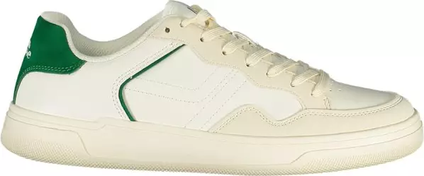 White Polyurethane Men Sneaker