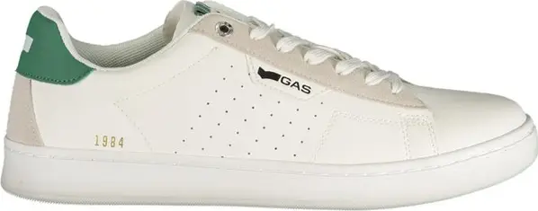White Polyurethane Men Sneaker