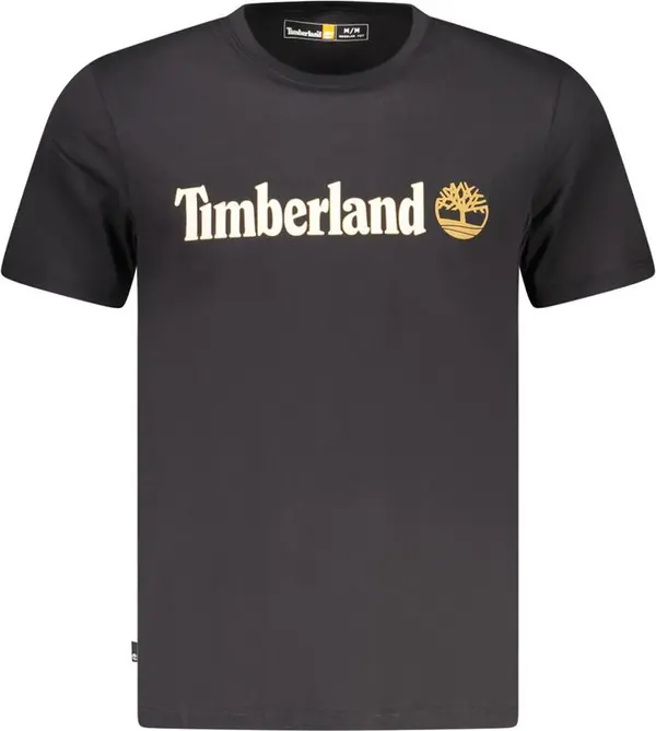 Black Cotton Men T-Shirt