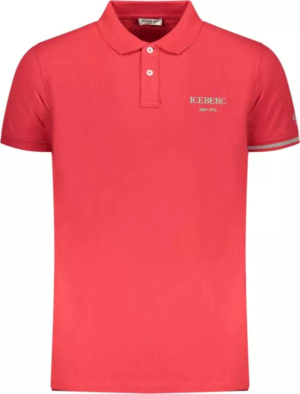 Red Cotton Mens Polo Shirt