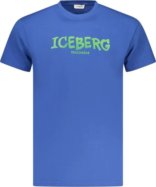 Blue Cotton Men's T-Shirt