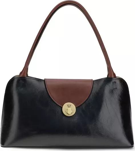 Black Calf Leather Bos Taurus Shoulder Bag