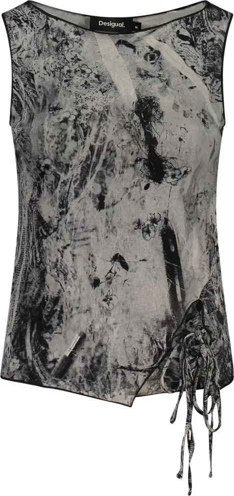 Black Viscosa Women Tank Top