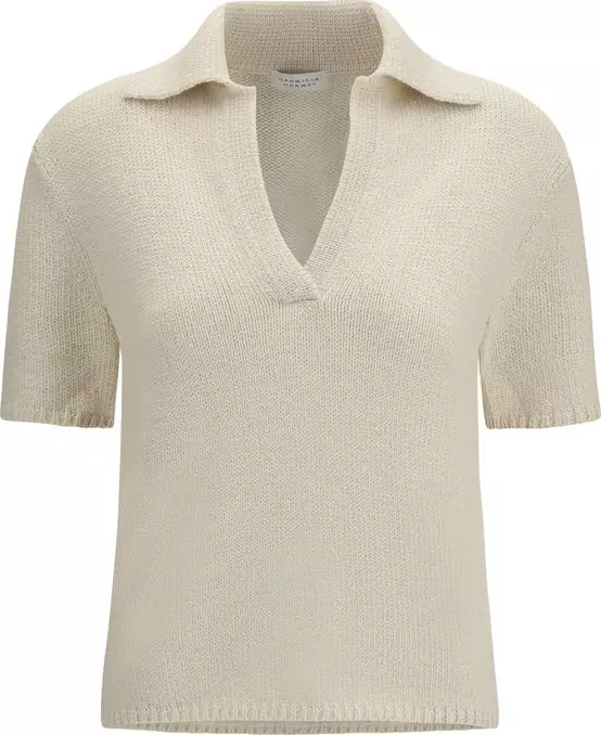 Beige Cashmere Polo Shirt