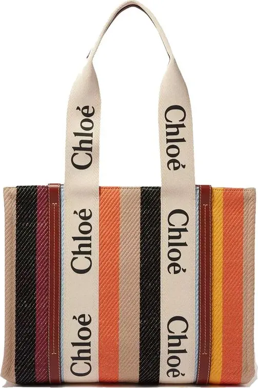 Beige Linen Tote Bag