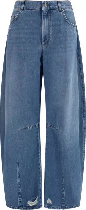 Blue Cotton Relaxed Fit Jeans