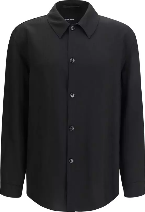 Black Viscose Dress Shirt
