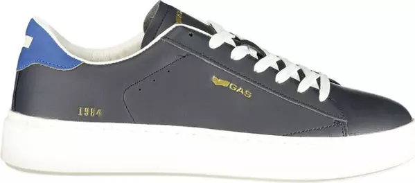 Blue Polyurethane Men Sneaker