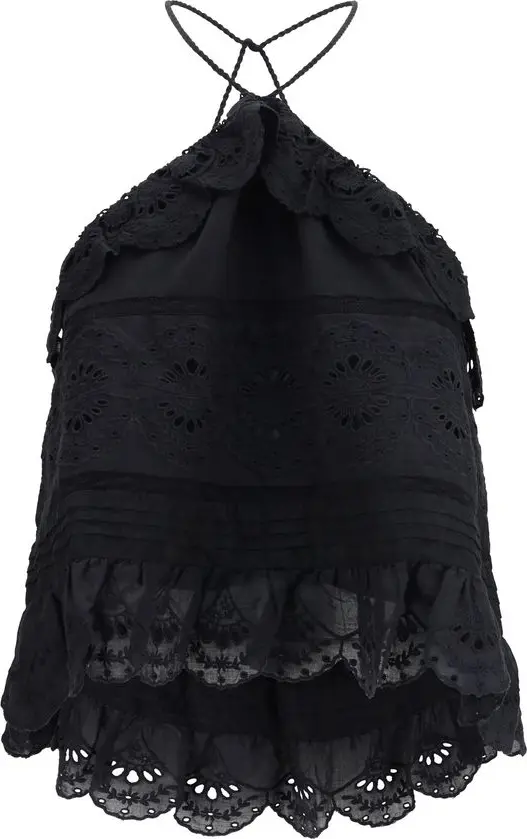 Black Polyester Blouse
