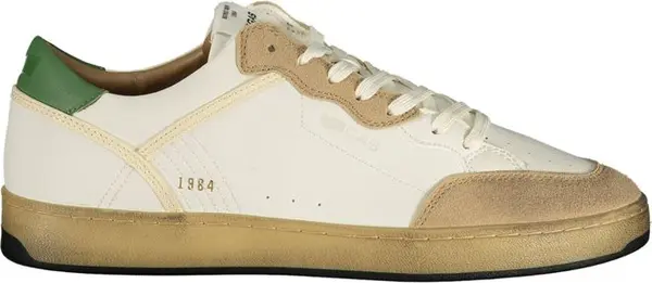 White Polyurethane Men Sneaker