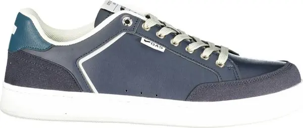 Blue Polyurethane Men Sneaker