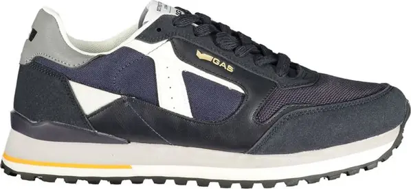 Blue Polyurethane Men Sneaker