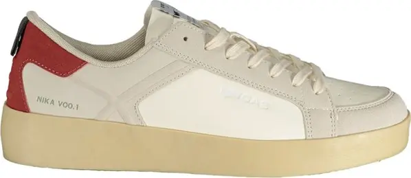 White Polyurethane Men Sneaker