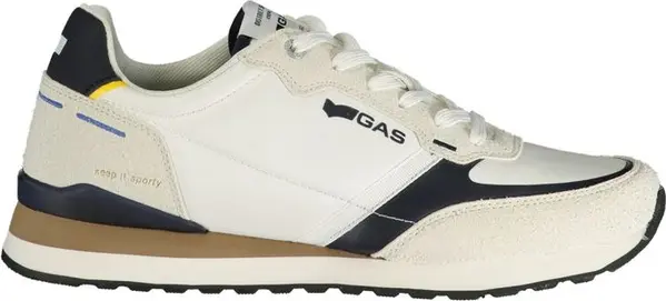 White Polyurethane Men Sneaker