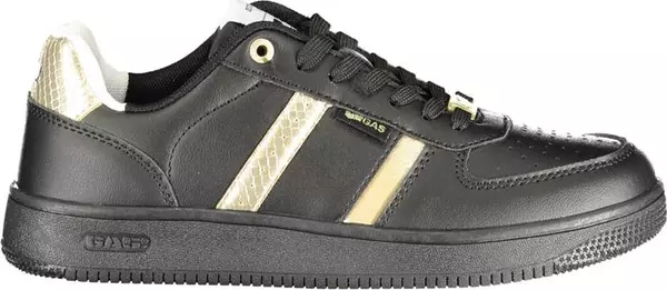 Black Polyurethane Women Sneaker