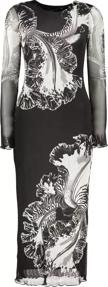 Black Polyester Women Dress