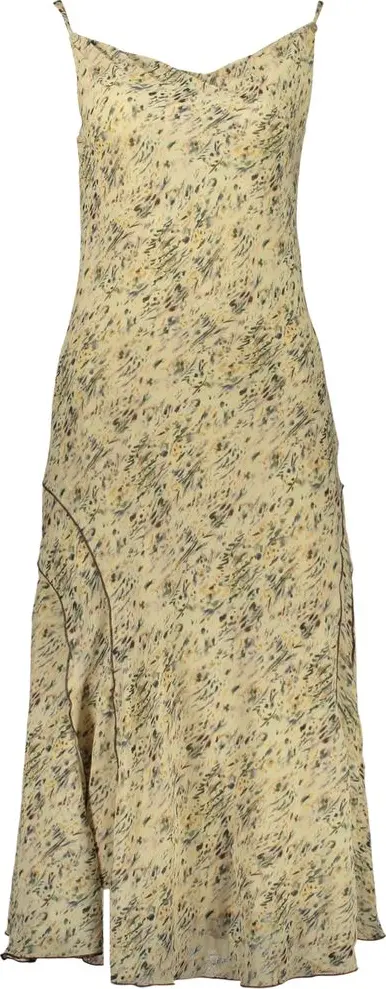 Beige Polyester Women Dress