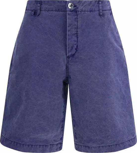 Blue Cotton Bermuda Shorts
