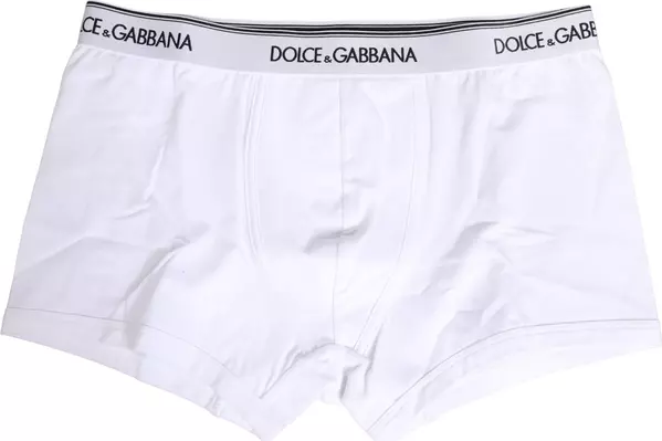 White Logo Waistband Cotton Boxer Underwear