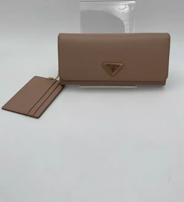 PRADA Powder Saffiano with Card Holder Wallet