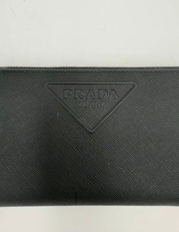 PRADA Zip in Saffiano Leather Wallet