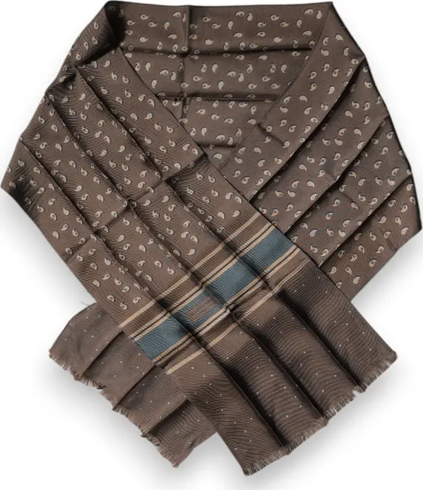Brown Fantasy Silk Neck Wrap Shawl Scarf