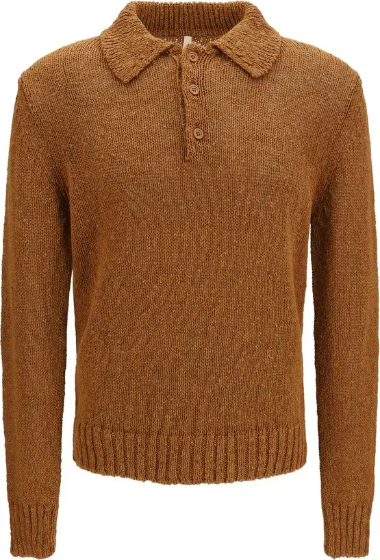 Brown Cotton Polo Shirt