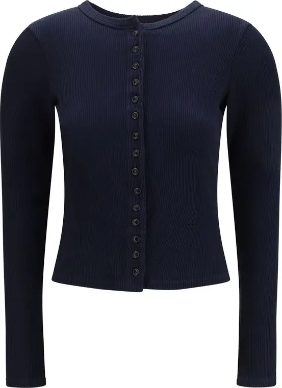 Blue Cotton Cardigan