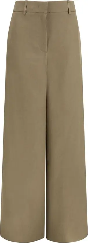 Beige Linen Casual Pants