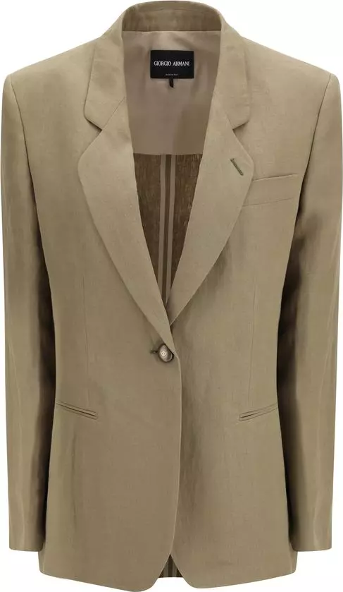 Brown Linen Coat