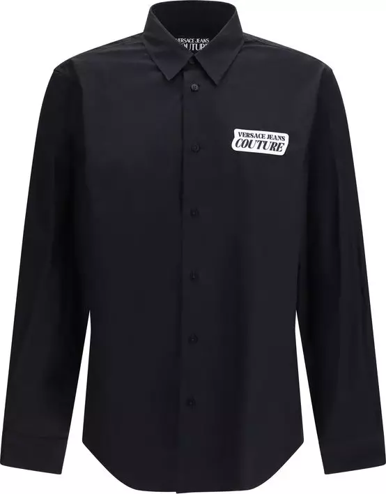 Black Cotton Dress Shirt