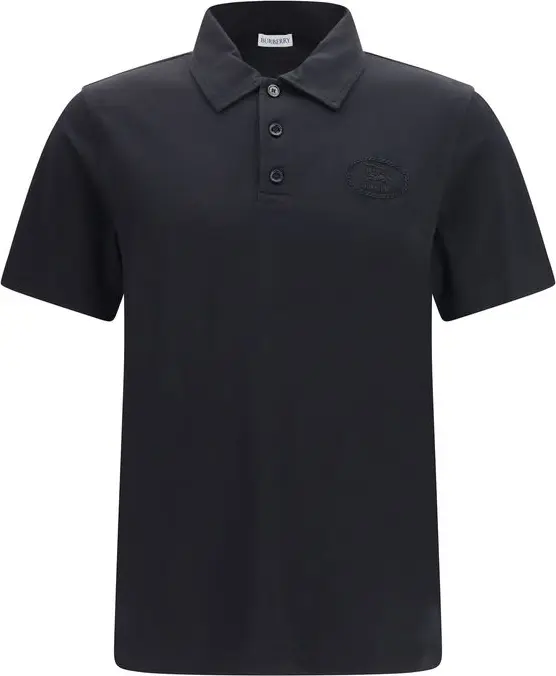 Blue Cotton Polo Shirt