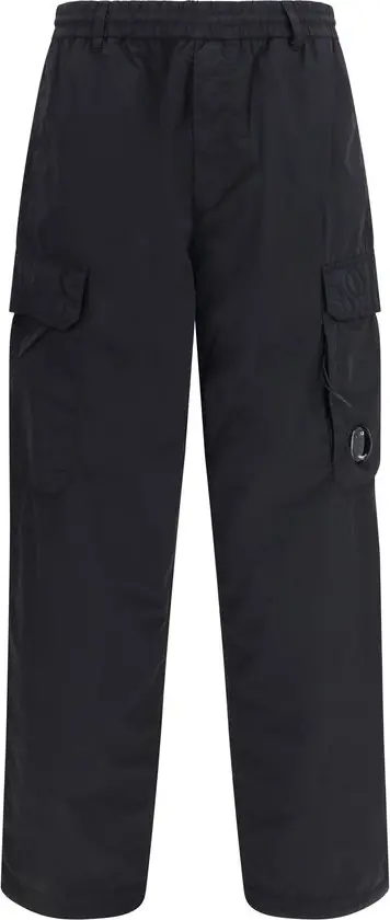 Black Polyamide Cargo Pants