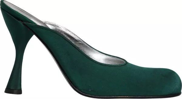 Green Suede Leather High Heel Pumps Shoes