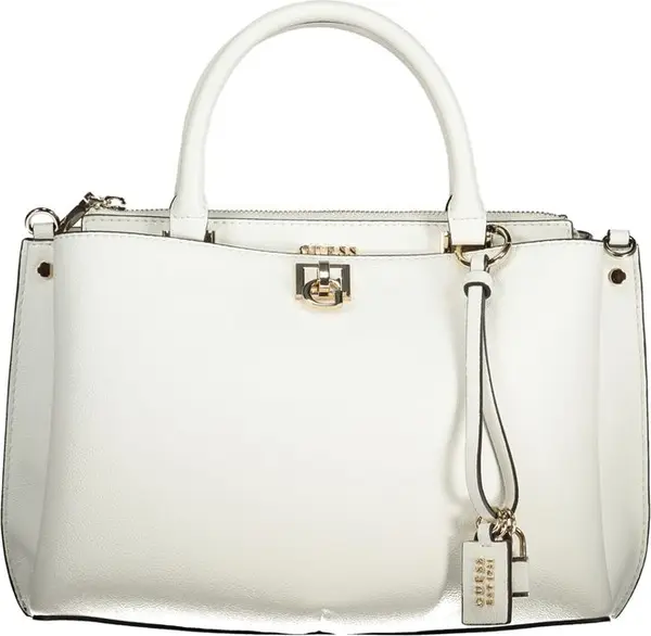White Polyurethane Women Handbag