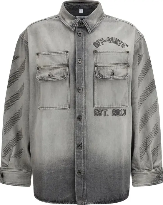 Gray Denim Shirt