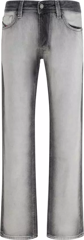 Gray Cotton Bootcut Jeans