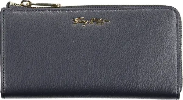Blue Polyurethane Women Wallet